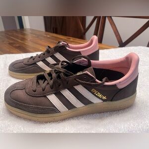 Adidas Spezial Brown, Pink, and Cream women’s size 7 sneakers